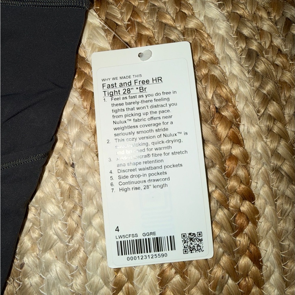 NWT lululemon fast & free sz 4 - Picture 3 of 7